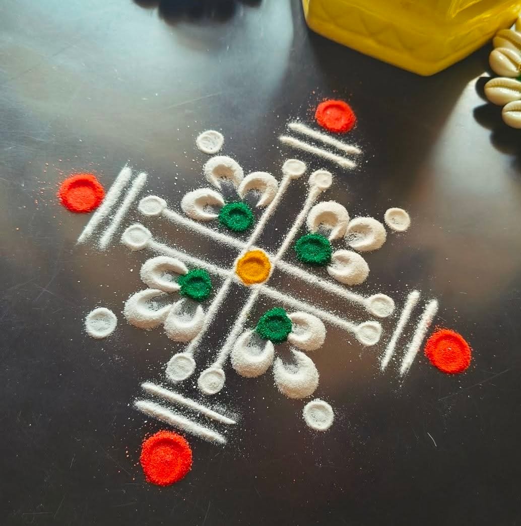 Simple Small Rangoli Design (2)