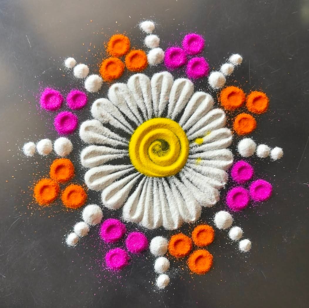 Simple Small Rangoli Design (2)